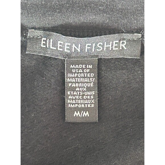 Eileen Fisher Womens Medium Black Soft Long Sleeve Mock Neck Top - Picture 5 of 7